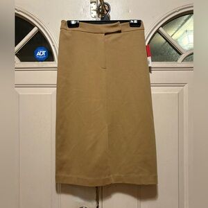 Merona Tan Pencil Skirt with Clean Front Seam
